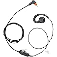 JEUYOEDE Translucent Acoustic Tube Earpiece PTT/Mic Compatible with Motorola Walkie Talkie (Compatible with SL300-C Style)