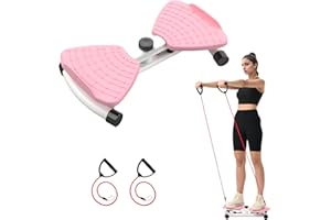 HOTSWEAT Waist Twister, Exercise Twist Boards Twisting Waist Machine for Women Belly Fat, Noiseless Ab Twister Machine with Resistance Bands, Waist Sculptor for Home Gym