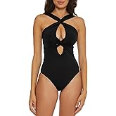 Becca Womens Color Code One Piece Swimsuit, High Neck, Bathing Suits for Women
