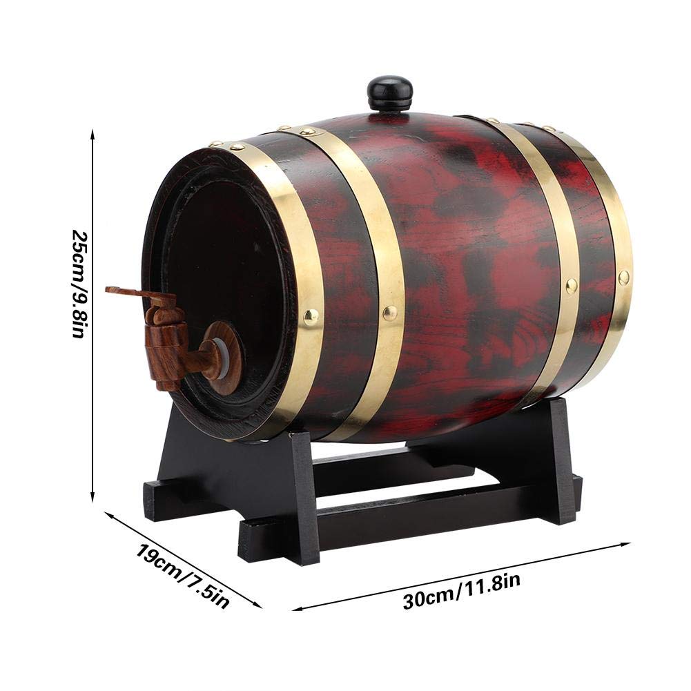 Botte In Legno Di Pino Minus One - 3 Litri, Con Rubinetto, Tappo E Cavalletto, Per Whisky, Vino E Liquidi Alimentari - Foto 10