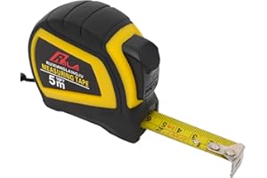HTBMALL Auto-Lock Measuring Tape, 16-Feet (5M) Dual Side Retractable Tape Measure, Inch/Metric Scale, MID Accuracy, for Electricians, Carpenter, Surveyors and Engineers, with Rubber Protective Casing