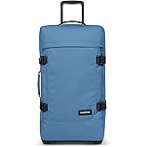 EASTPAK Tranverz M – 78L Large Wheeled Luggage with Dual Compartments, TSA Lock, Compression Straps & Smooth-Wheeling System, Aviator Blue