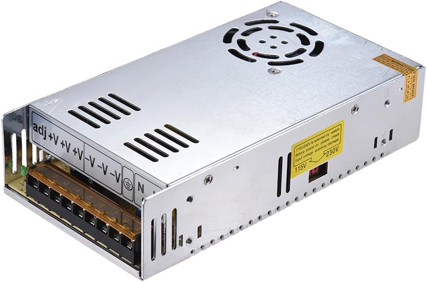 Aibecy, Power Supply for Creality 3D Printer 3D CR-10 CR-10s DC 12V 360W 30A, Adjustable Universal Switching Mode.