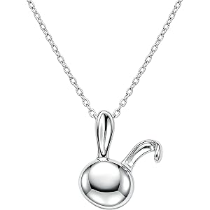 YOUFENG Bunny Locket Platinum 14K Gold-Filled Rabbit Lockets that Hold Pictures Necklace for Women