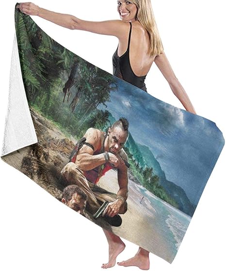 Amazon 新品オススメファークライ ニュードーン 4 バスタオル 3dプリントされた 吸水速乾 軽量 薄さ 旅行する 家庭用 柔らかい手触りがいい 水泳バスタオル ビーチタオル バスタオル ホーム キッチン オンライン通販