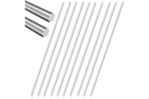 YOXMULK 10pcs 1MM X 300MM 304 Stainless Steel Round Rods,Metal Solid Shaft Rods (10, 1MM X 300)