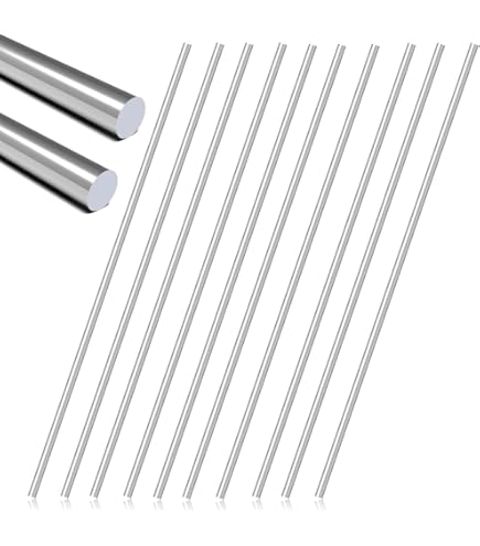 SYLALE 304 Edelstahl Rundstangen – Präzisionsgeschliffene Wellen Ø2-15mm, Längen 125-500mm – Ideal Für DIY, Modellbau & Lineartechnik (4mm, 5 Stück, 500mm)