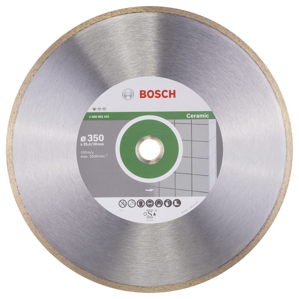 Bosch Professional 1x Diamond Cutting Disc Standard for Ceramic (for Stone, Tile, Ceramic, Ø 350 x 30+25,40 x 2 x 7 mm, Accessories for Tile Cutters)