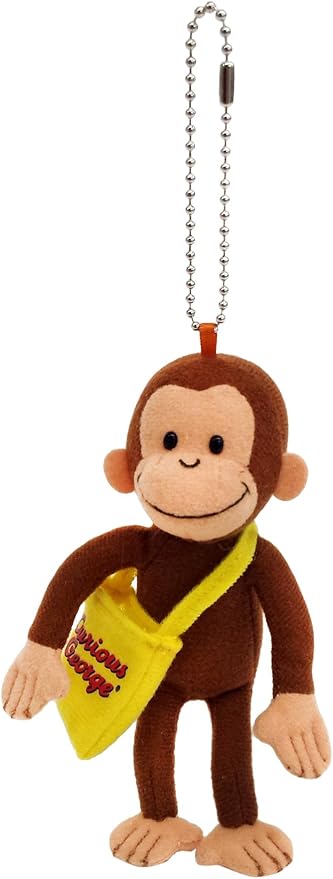 Amazon キュリアスジョージ クラッシックジョージ ボールチェーン付きマスコット バッグ 全長13cm おもちゃ おもちゃ