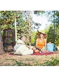 Wealers - Red de almacenamiento y almacenamiento de alimentos para exteriores, 3 niveles, para camping, barbacoa, picnic, protección de comida, organizador | repele insectos y insectos | más rápido para hierbas, ropa, platos de secado | plegable