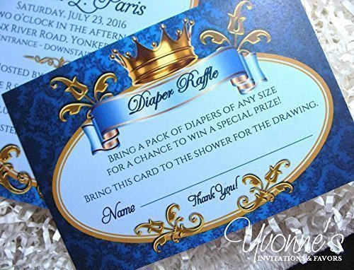 Amazon Com Royal Baby Prince Baby Diaper Raffle Cards Royal Blue
