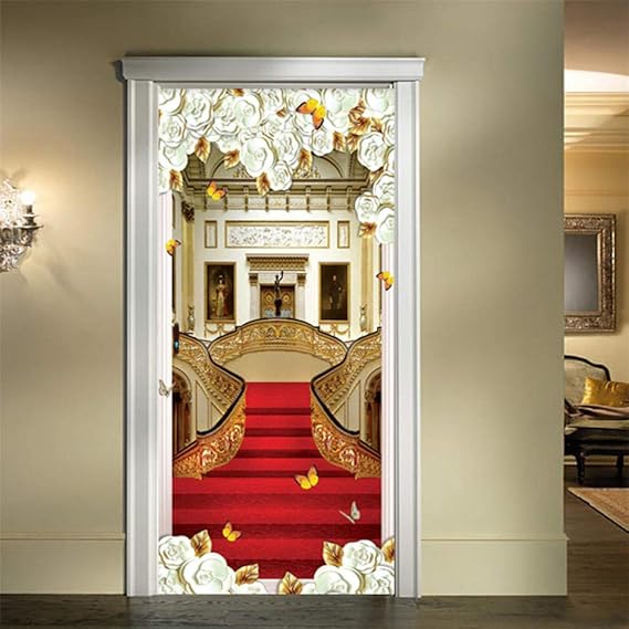 Etiqueta De La Puerta 3D Autoadhesiva Etiqueta De La Puerta Extraíble