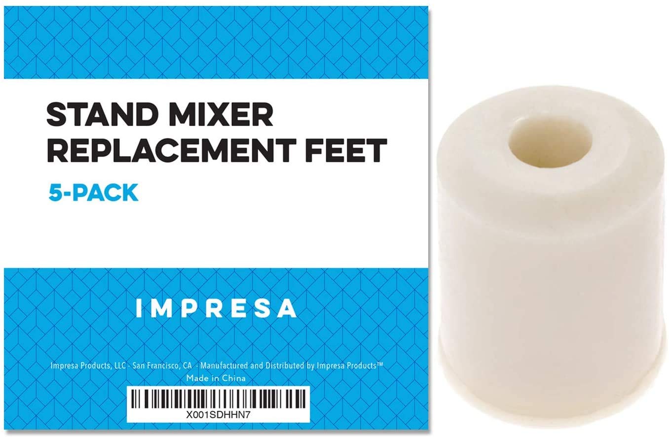 Mixer Feet Compatible With KitchenAid (5-Pack) - Universal Replacement Rubber Feet Compatible with KitchenAid Stand Mixers - Replacement for 4161530 and 9709707 Foot