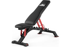 FLYBIRD WB7 Weight Bench, Commercial Grade Adjustable Weight Bench - 1300LBS Workout Bench for Home Gym, Flat Incline Bench P