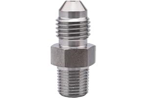 AC PERFORMANCE Male 1/8" NPT to -4 AN Flare Adapter Straight Stainless Steel
