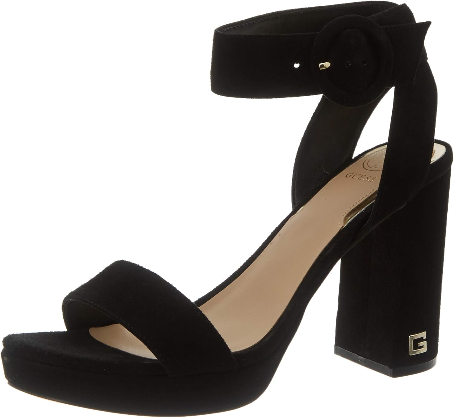 guess black wedge sandals