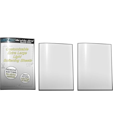 LightDims bianco Dimensioni luce dimming/Rammollimento fogli per Harsh