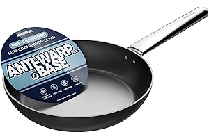Armorbear Anti-Warp Carbon Steel Frying Pan, 10 Inch Pre-Seasoned Cooking Skillet, Works on All Cooktops,Oven Safe, Nitrided 
