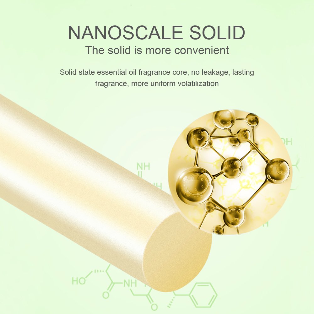 Auto Lufterfrischer, Aromatherapie Luftreiniger, Aromatherapie Diffusor - Orime Auto Mini Ionisator mit 5 Düften für Fahrzeug-Schlafzimmer Büro Reisen – Geburtstagsgeschenk - Valentinsgeschenk - Geschenk für frauen （Gold）