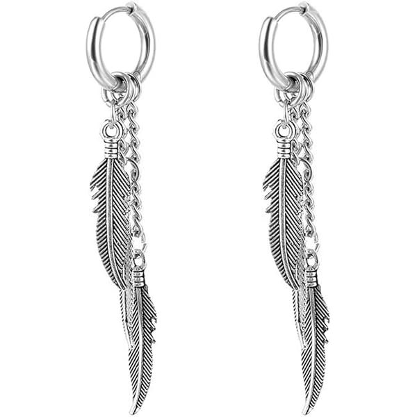 Amazon.com: T-ztoss Stainless Steel Punk Drop Dangle Hinged