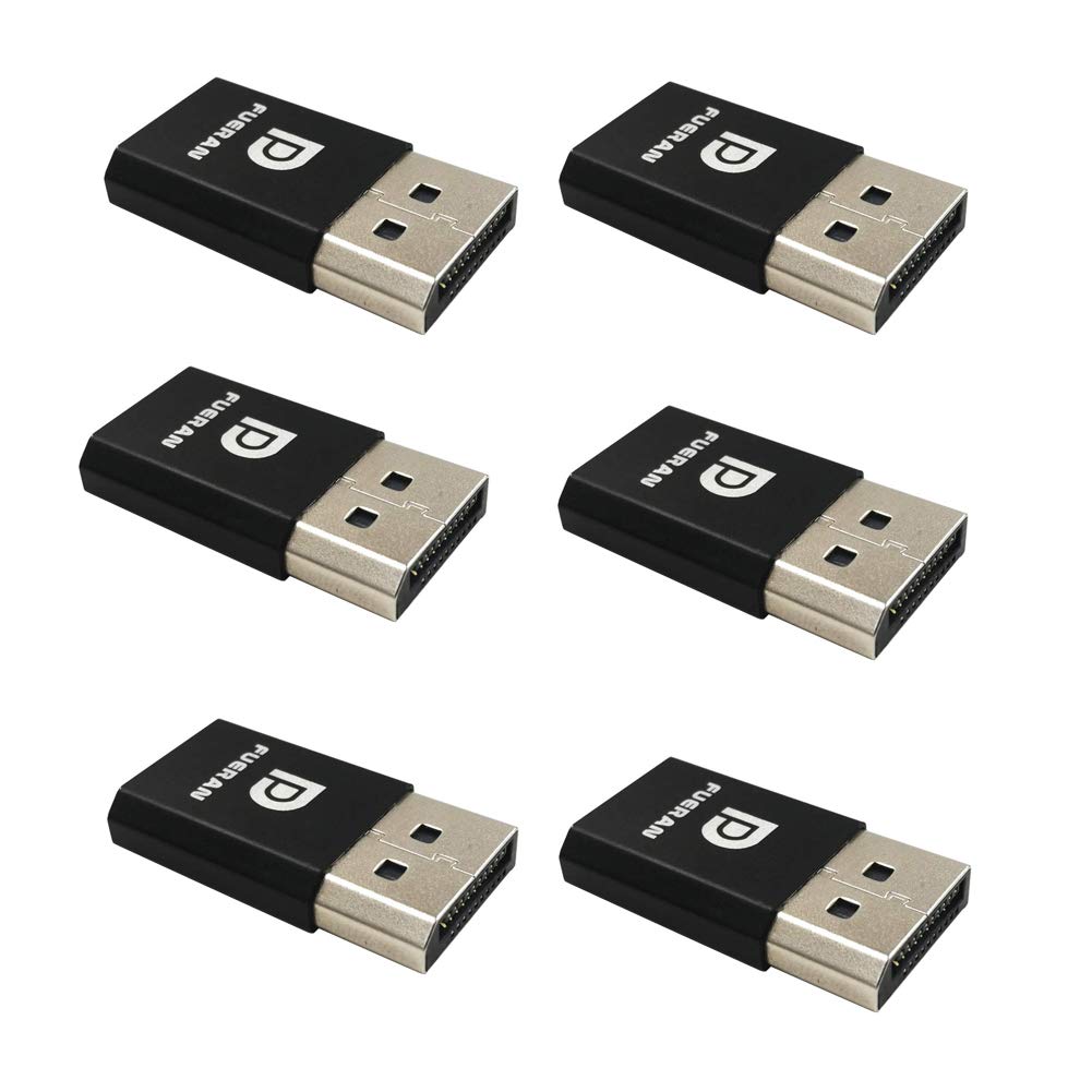 FUERAN DisplayPort display emulator EDID emulator Plug, Headless 2560x1600@60Hz-6P