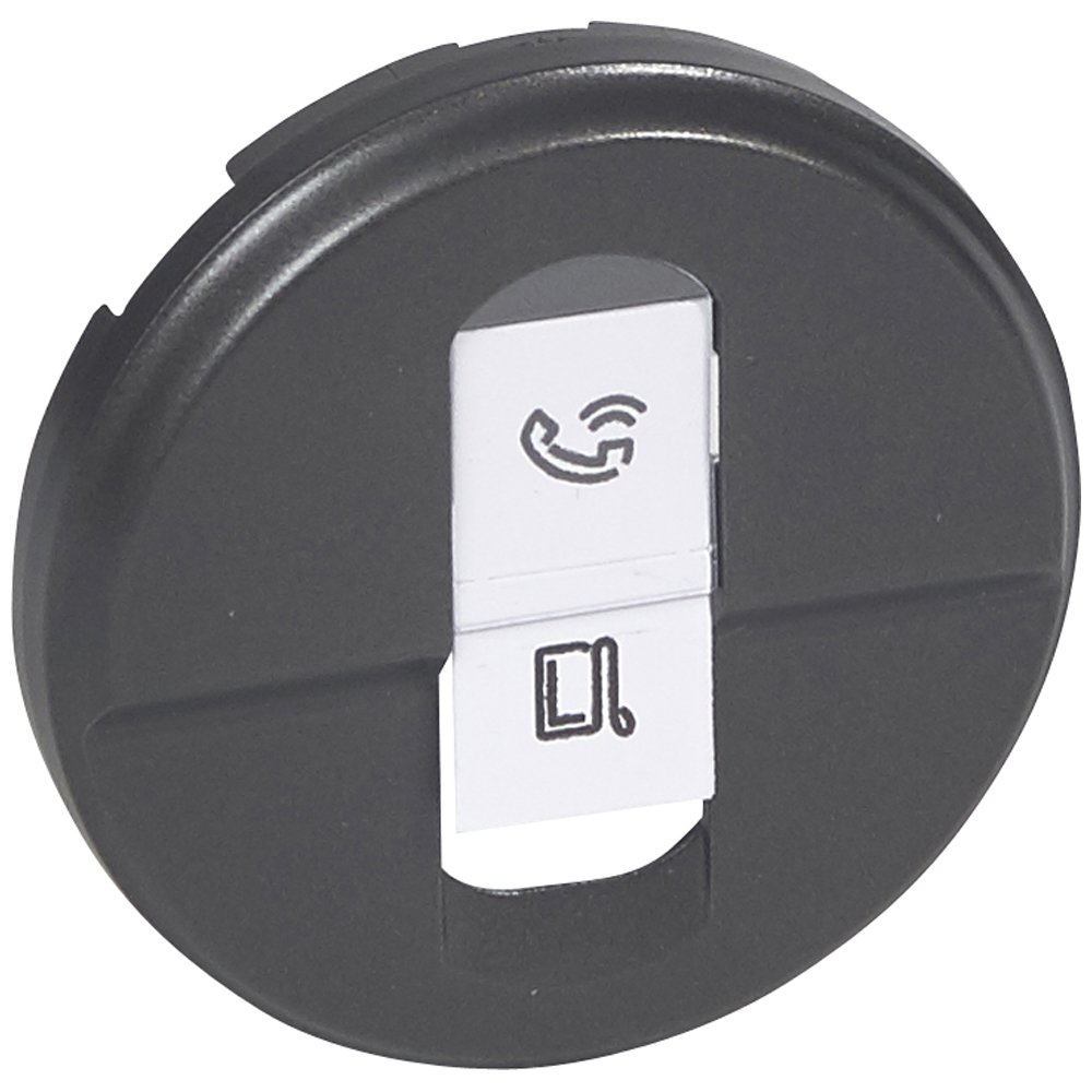 Legrand Céliane 067951 Hub Caps for RJ45 Socket, Graphite Finish, Pack of 10