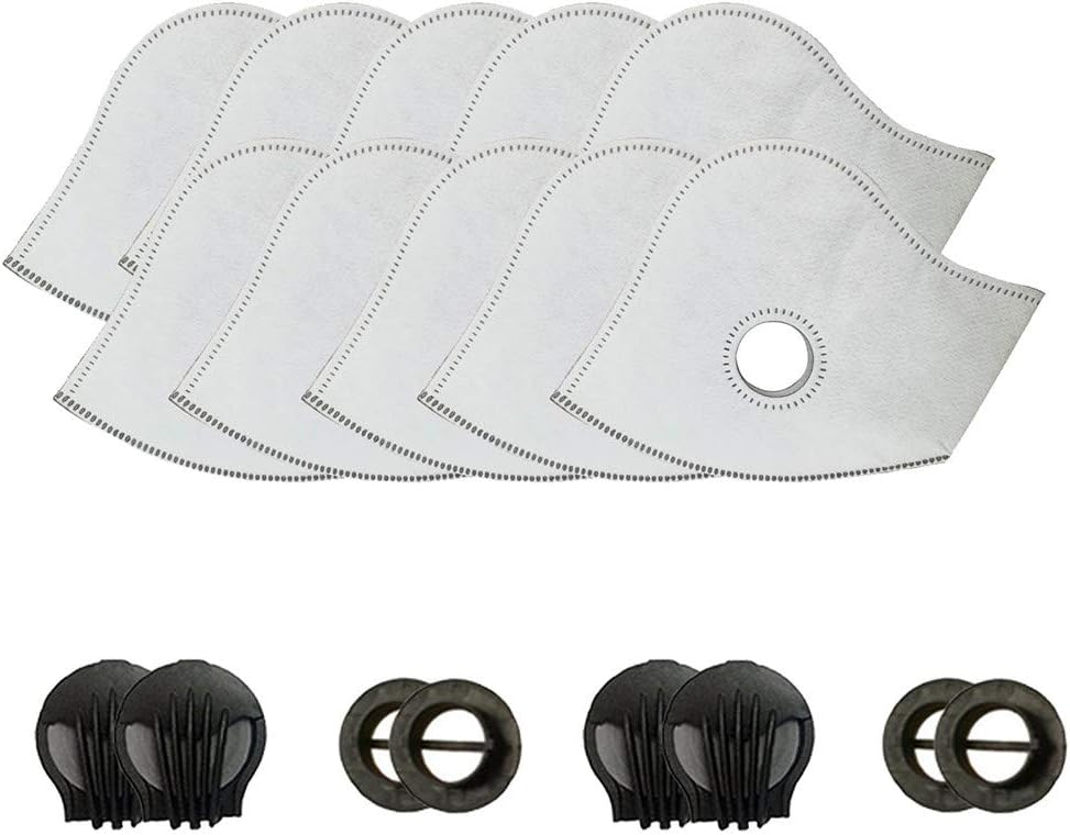 Belloc New Set of 10 Activated Carbon For N99 PM2.5 Filters 4 Exhaust Valves Replacement Dust