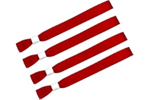 WRISTPHONBON 100 Pack Wrist Bands - Red Wristbands for Events,Wristbands for Concerts Festival Admission Party 13.7” x 0.59”