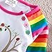 Nova Baby Girls Princess Rainbow Long Sleeves 100% Cotton T Shirt F1411 White