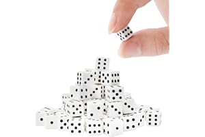 BBIAMSLEEP 300 Pieces Dices Set Mini Dice 6 Sided Game Dices Tiny Square Corner Dice (0.27 Inch/7mm)
