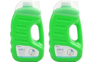 Party Club of America 64oz Bubble Solution Refill (up to 5 Gallon),Non- Concentrated Bubble Liquid, Big Bottle for Giant Bubble Wand, Blower Machine Gun, Party Favor Bubble Summer Toy -2 Pack