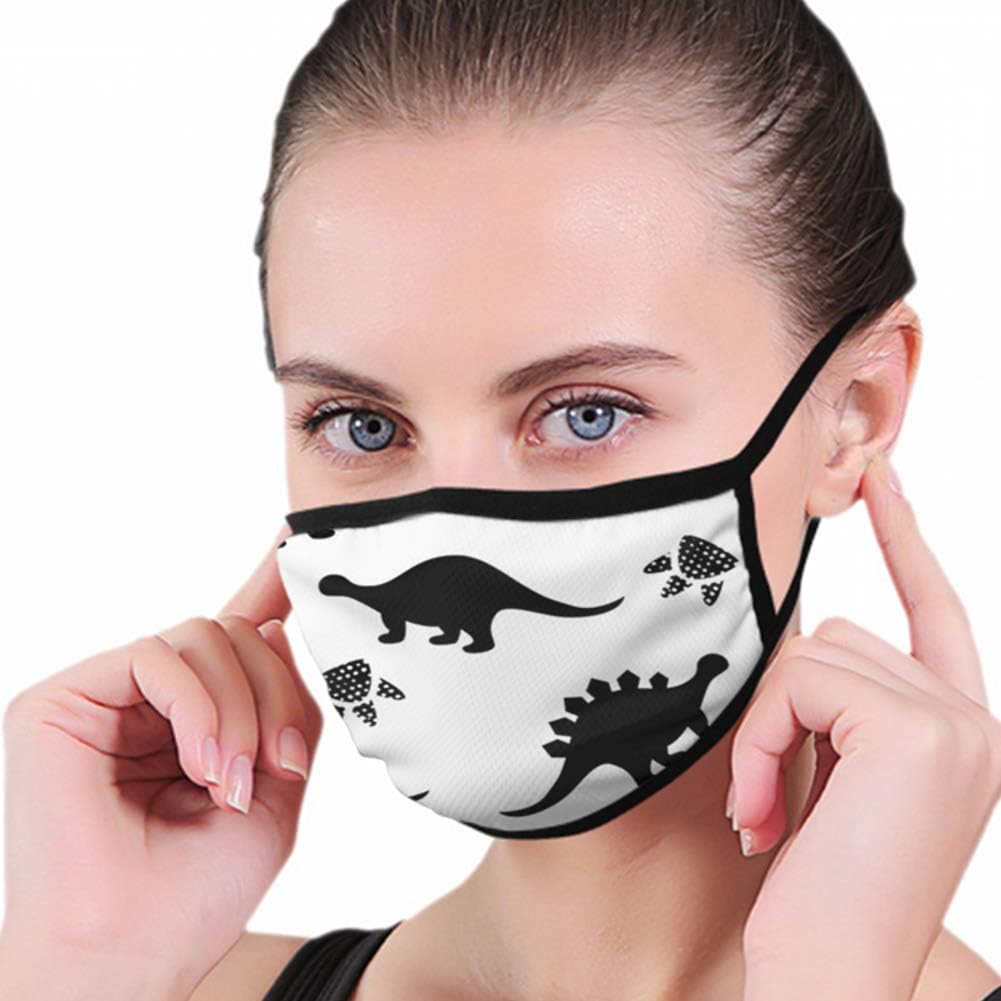 Cute Kids Girls Boys Colorful Abstract Dinosaur Anti Pollution Dust Mask Washable And Reusable Pm2.5 Face Mouth Mask Protection From Flu Germ Pollen Allergy Respirator Mask