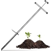 ZUIWAN 40 INCH Soil Sample Probe,Stainless Steel t-Style Handle Soil Probes for Soil Sampling,Soil Core Sampling Tool for Soil Sampling Plant Care,Garden,Farm,Agriculture,Golf Course,Lawn