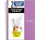 Five Star Spiral Notebook, 2 Subject, College