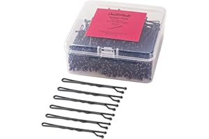 OudaHeat 400pcs Thin Black Bobby Pins,1.97 inches Hair Pins for Women Girls and Kids, Reusable Super Grip Straight Hairpins for All Hair Types with Storage Box