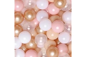 GOGOSO Ball Pits Balls for Toddlers Pack of 50 100 200 Plastics Shape Ball Non-Phthalate Non-BPA Non-Toxic 2.2-Inch Crush Proof Play Balls