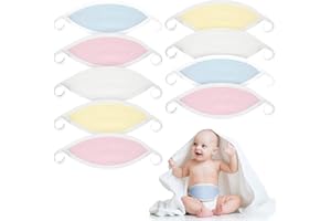 Hoolerry 8 Pcs Baby Belly Band Newborn Infant Comfort Cotton Belly Binder Wraps for Baby Umbilical Cord Cover Band Umbilical Cord Belt for 0-12 Months Infant Boy Girl Gift, 4 Color