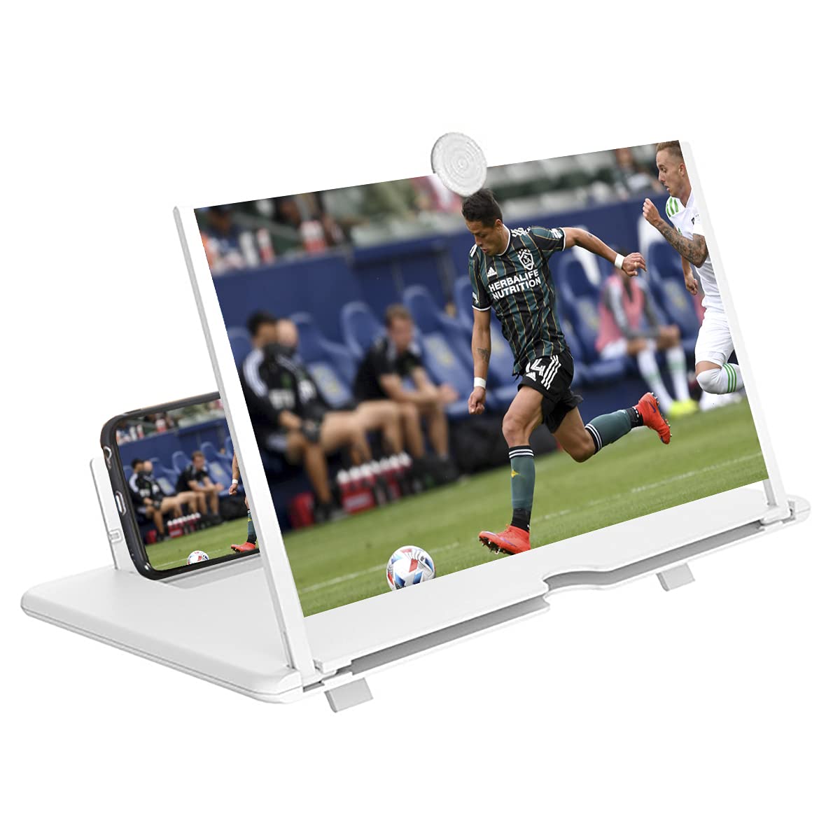 12 Inch Smartphone Screen Magnifier 3D HD Foldable Amplifier Phone Stand with Adjustable Angle Gift for Mom Dad Family Portable Universal Enlarger Movies Gaming Video