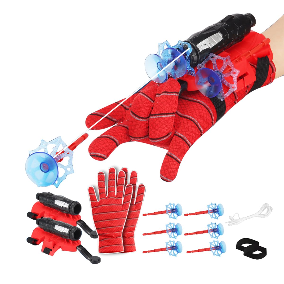 Photo 1 of **Missing gloves** Vinciph 2Pcs Spider Silk Launcher Set for Kids- Can Grab Small Objects,Hero Role-Play Toy,DIY Cosplay Children's Wrist Ejection Launcher,Birthday Christmas for Kids