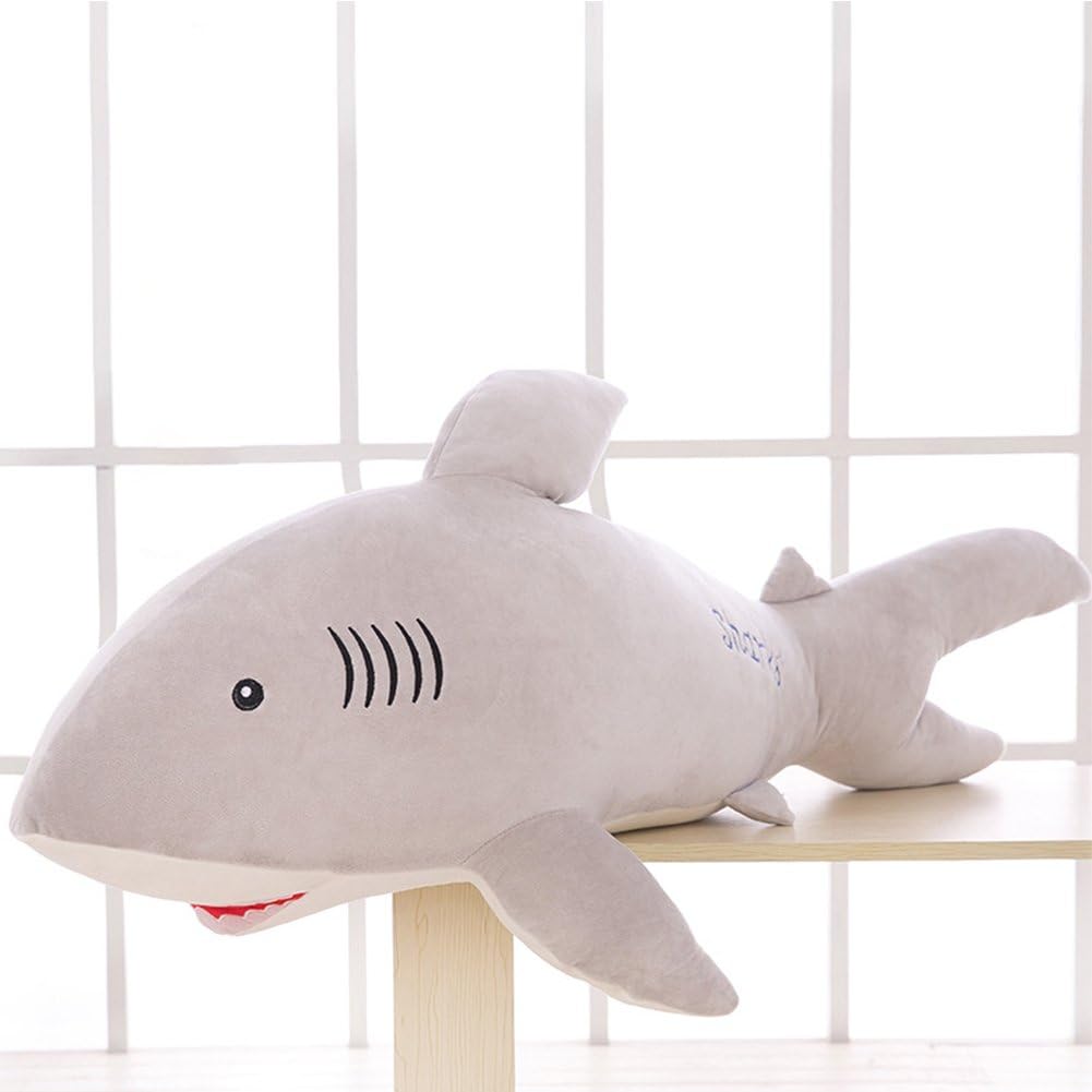 Alician Funtoy for 50cm/20in Lovely Cotton Stuffed Simulation Animal Pillow Soft Plush Doll Shark Toy Birthday Present for Boys and Girls