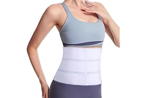 Cozyhealth Elastic Universal Post Surgery Abdominal Binder Lower Waist Support Belt, Wide Belly Girdle Postpartum Stomach Surgical Compression Belly Band for Men and Women (3 Panel - 9", Medium)
