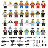Set of 32 Compatible Lego Minifigures Set with 40+ Accessories, Lego Sets Compatible, Total 70+ pcsv