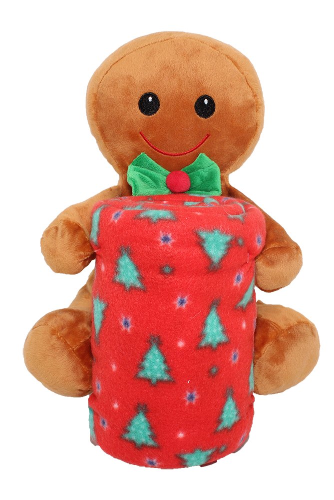 silver one sherpa plush stuffed animal and throw blanket