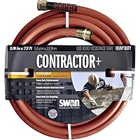 Swan Products SNCG58075 CONTRACTOR+ Commercial Duty Clay Water Hose with Crush Proof Couplings 75