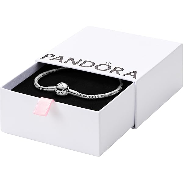 Amazon.com: PANDORA Moments Barrel Clasp Snake Chain Bracelet