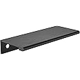 Richelieu Hardware BP989880990 Lincoln Collection 3 1/8-inch (80 mm) Center-to-Center Brushed Black Modern Cabinet and Drawer Edge Pull Handle for Kitchen, Bathroom, and Furniture