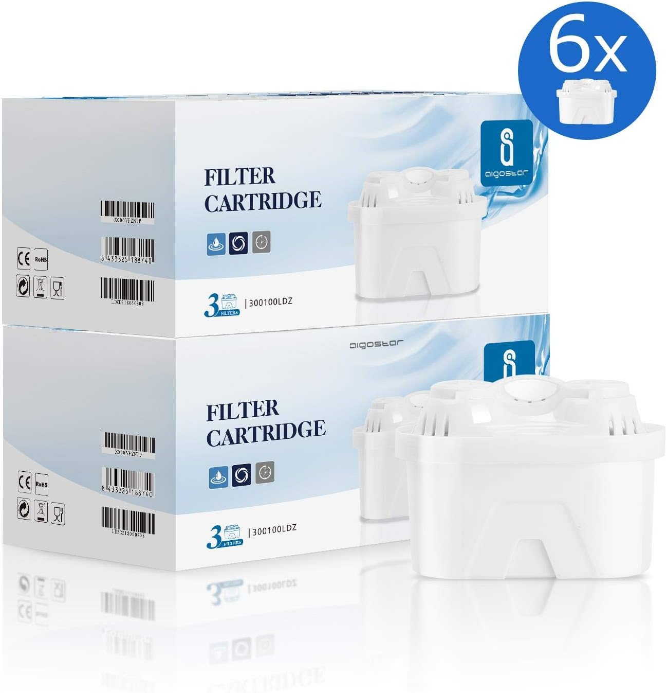 Aigostar Filter catridges, Compatible with Aigostar 3.5L Filter Jug