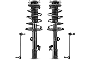 ILONPA Front Struts w/Coil Spring Shock Absorber Assembly + Sway Bar Links for 2008-2013 Toyota Highlander 172483 172484 K90344 (4pc)