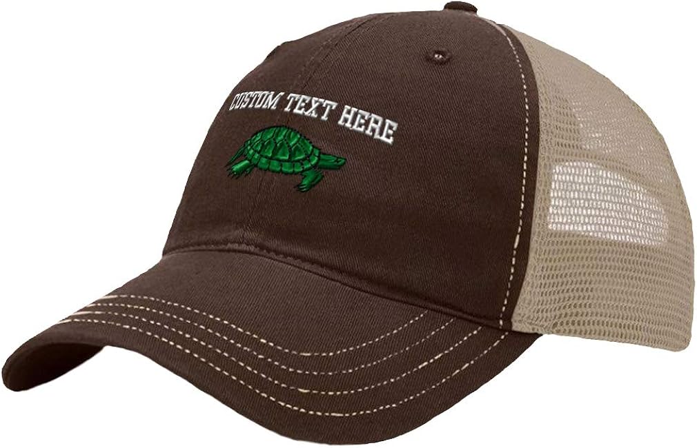 Custom Baseball Cap Turtle Embroidery 