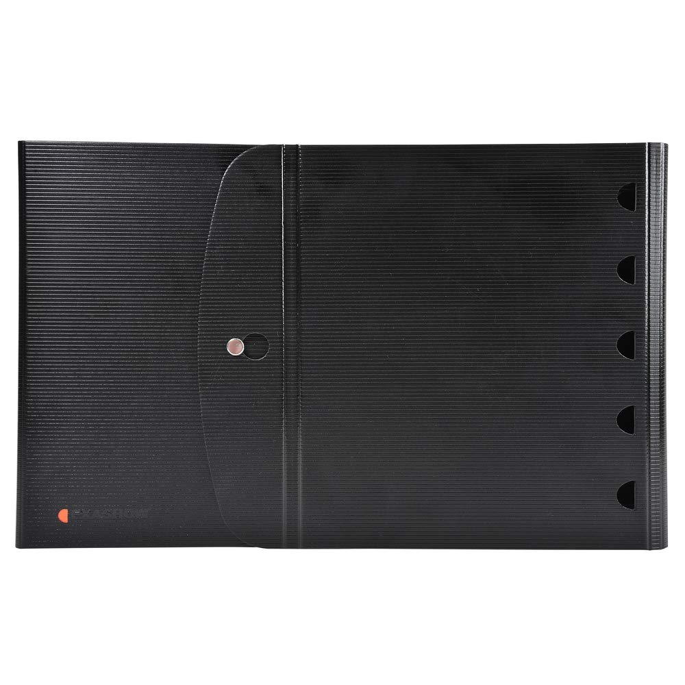 Exacompta - Ref 56234E - Exactive - Exashow Presentation Ring Binder - Suitable for Holding A3 Documents, Portrait Orientation, 30mm Spine, 4 x O-rings - Black